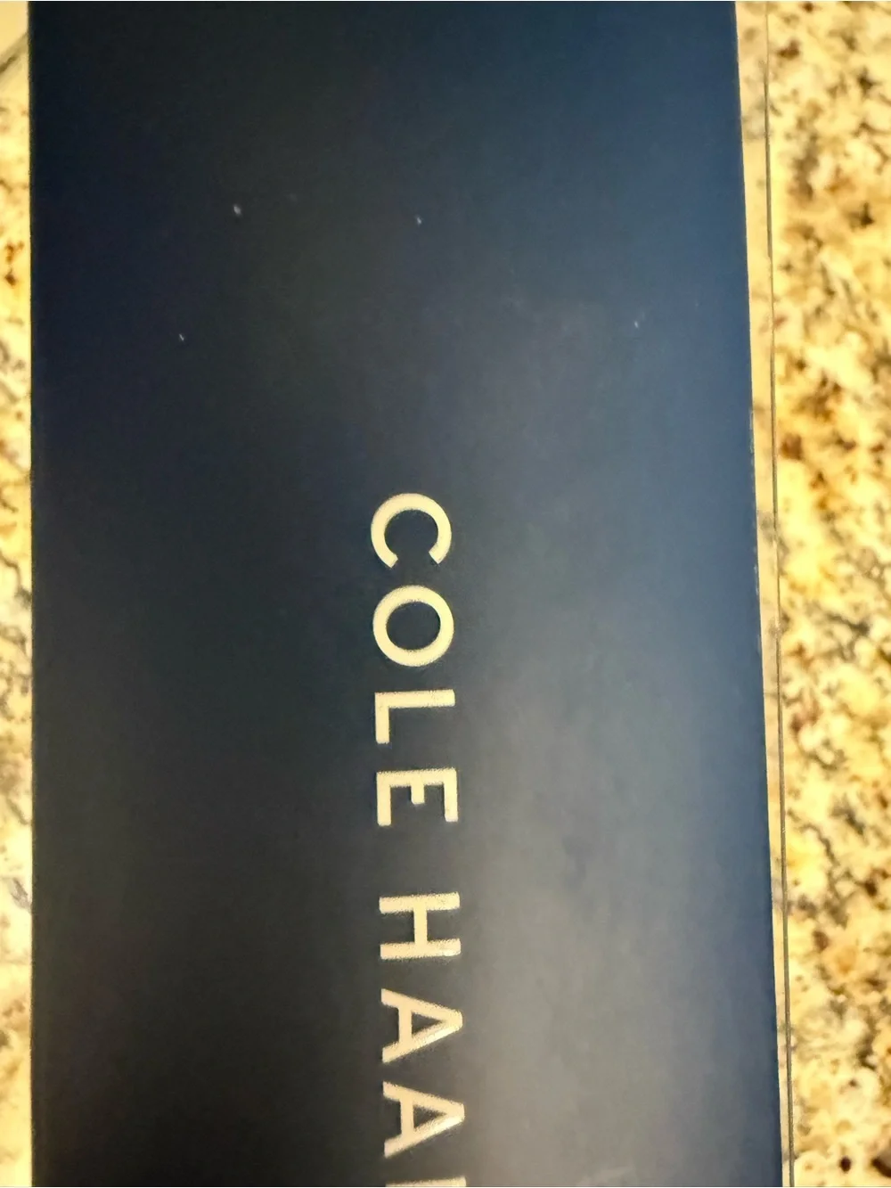 Cole Haan Navy Gift Box with Gold Logo